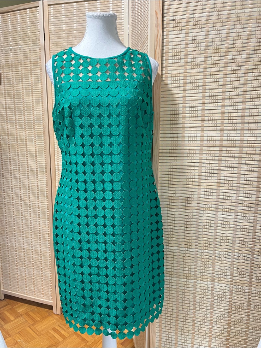 Lauren Ralph Lauren Green Circle Lace Sheath Dress Size 10